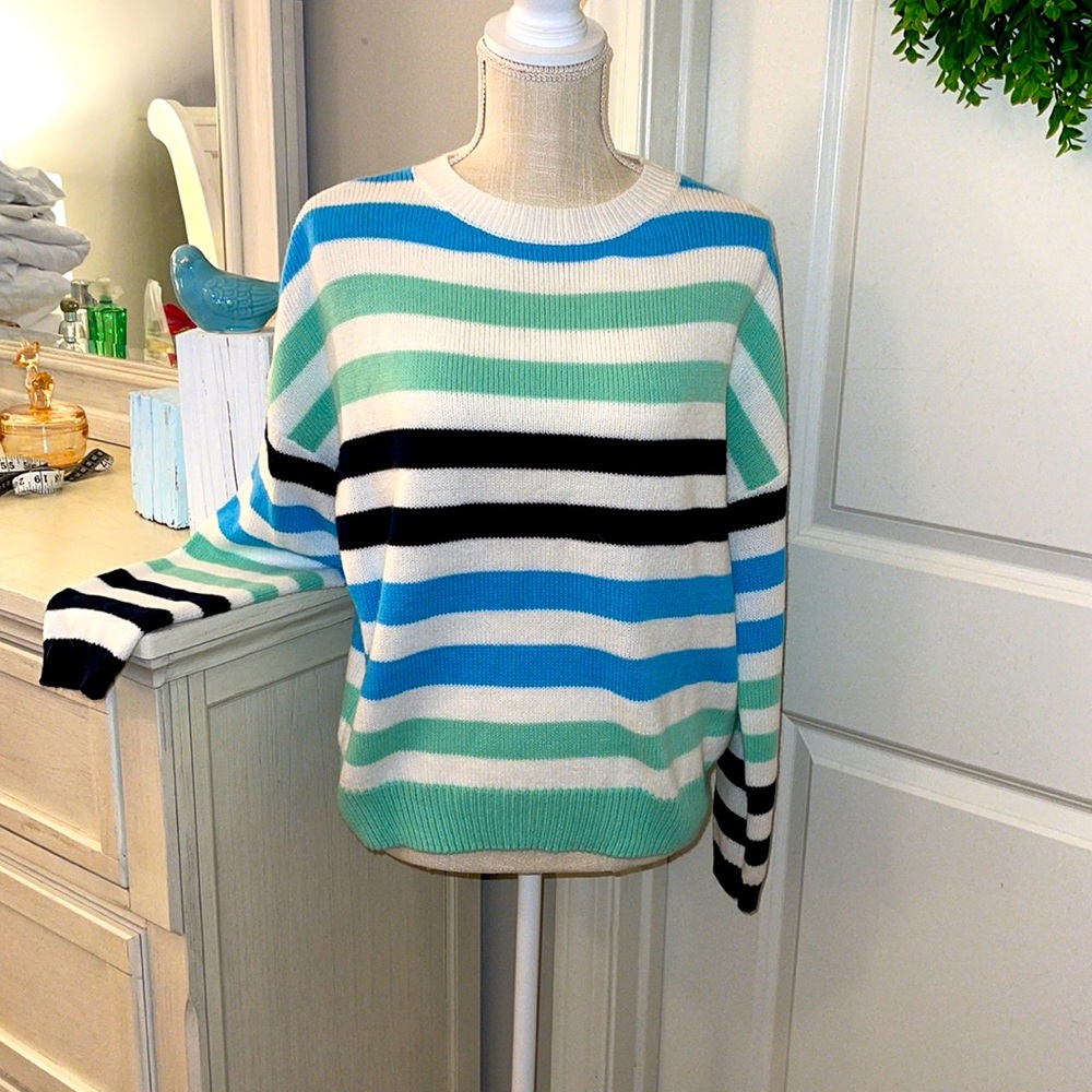 Size large unbranded striped sweater EUC